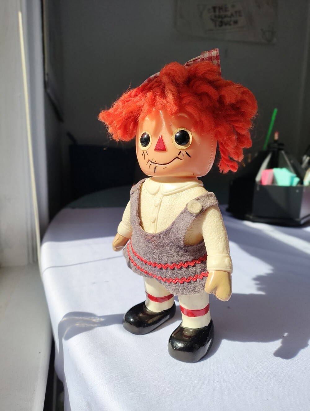 1974 Vintage Raggedy Ann Coin Bank - 9 Inches - Collectible Doll - Picture 6 of 9